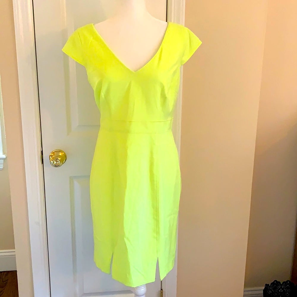 Andrew Marc New York neon yellow dress